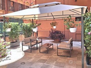 gazebo Ferro Battuto Anodizzato Galvanizzato 3x4 