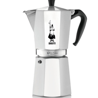Bialetti Caffettiera Moka Express 18 Tazze, Manico
