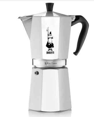 Bialetti Caffettiera Moka Express 18 Tazze, Manico