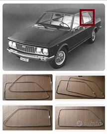 FIAT 132 1s 72-74 Raschiavetro DX+SX inox door NEW