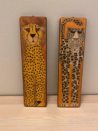 Coppia dipinti ghepardo/giaguaro