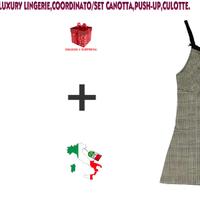 completo intimo Push up,Culotte,Canotta,set 3pezzi