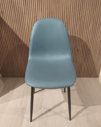 SEDIA NELLY IN SCONTO -45% ECOPELLE GRIGIA