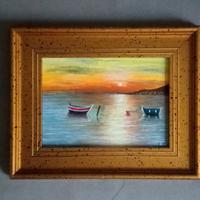 Quadro marina con barche