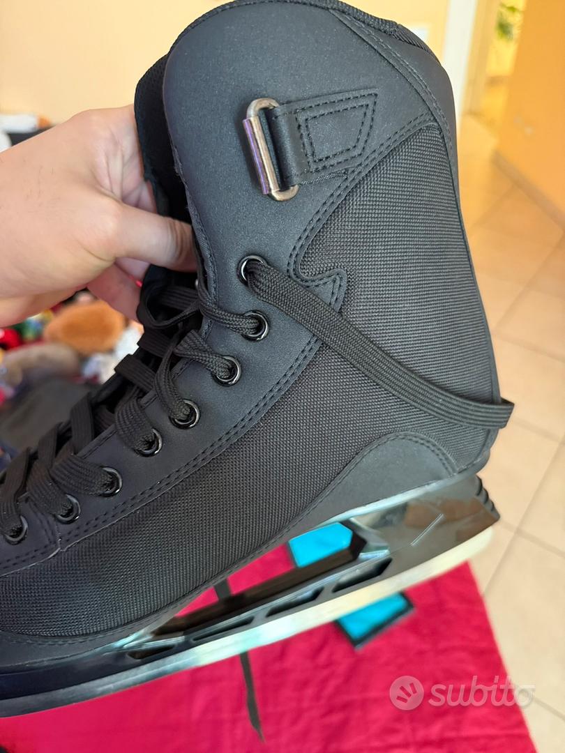 Pattini Da Ghiaccio Roces RSK 2 - Lama Hockey Acciaio-Carbonio, Chiusura Lacci