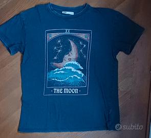 T-shirt blu scuro Pull&Bear