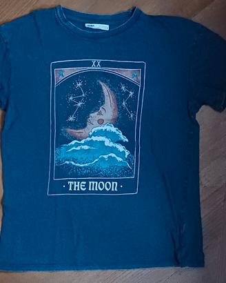 T-shirt blu scuro Pull&Bear