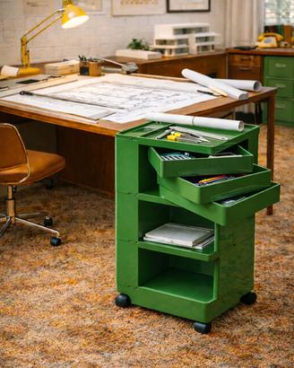 Bobi Joe Colombo Bieffeplast Anni 70 Verde vintage