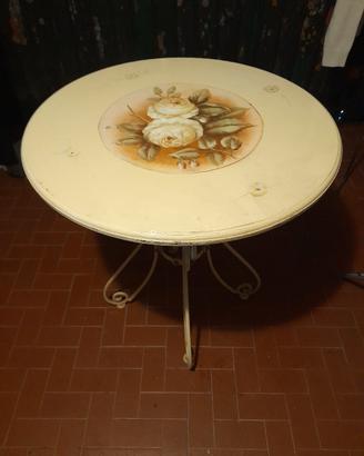 Tavolino vintage stile Bistrot parigino 