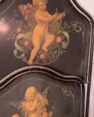 Coppia Rara di letto dell’800 in ferro battuto