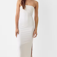 Vestito lungo a fascia Bershka tg S crema