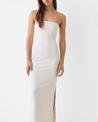 Vestito lungo a fascia Bershka tg S crema