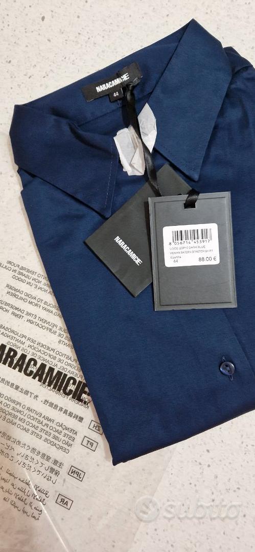 CAMICIA NARA NUOVA COLORE DARK BLUE TAGLIA 44 Abbigliamento e