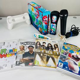 Bundle Nintendo Wii skin Super Mario + 4 Giochi 