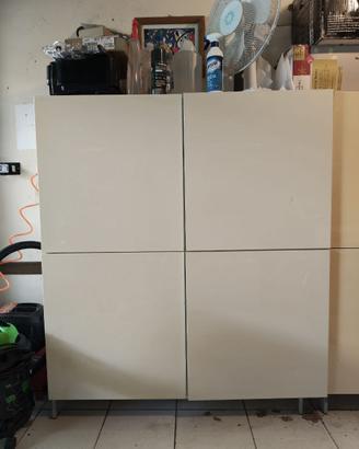 Armadietto Bianco Multiuso a 4 Ante