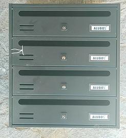cassetta lettere multipla alubox 4 posti