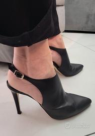 sligback sandali neri