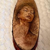 Pirografia incisa a fuoco su legno