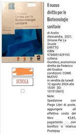 Libro di diritto biotecnologie sanitarie