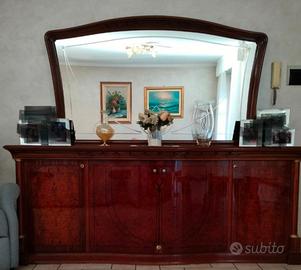 consolle con specchio con vetrinetta 
