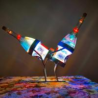 Lampada a led con supporto grigio