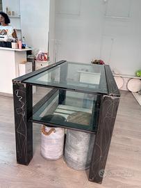 Tavolo in ferro e vetro