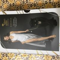 Parrucca da donna lunga castana + accessori