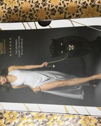Parrucca da donna lunga castana + accessori