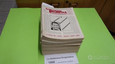 LA SETTIMANA ENIGMISTICA, anno 1998, parzialmente