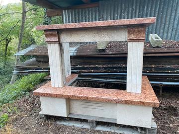 Rivestimento marmo per camino/termocamino