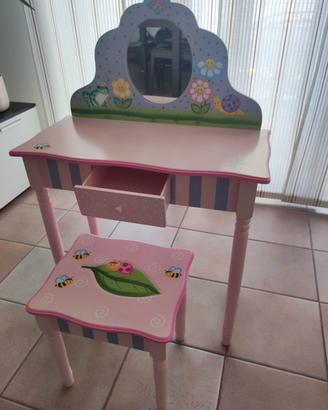 specchiera in legno rosa