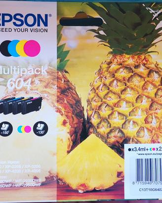 EPSON Multipack 4 cartucce codice 604 serie Ananas