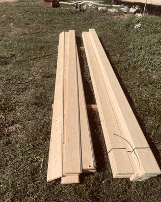 Perlinato in legno di abete 4 metri spessore 2.5cm