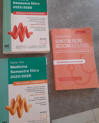 Manuale e quesiti per semestre filtro medicina