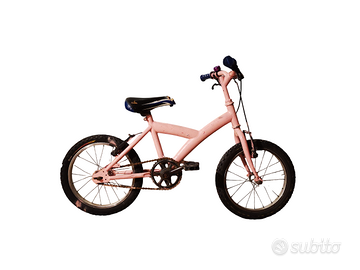 bicicletta 16'' rossa & gialla verniciata rosa