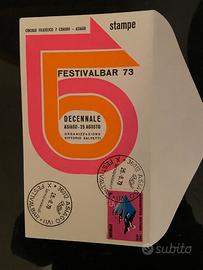 Cartolina annullo filatelico Festivalbar 1973