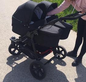Passeggino gemellare tfk con sedute e navicelle
