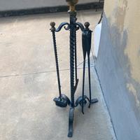 Set per camino in ferro battuto