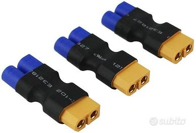 3 Adattatori EC3 Femmina a XT60 Maschio Batterie
