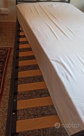 Rete letto singolo a doghe in legno