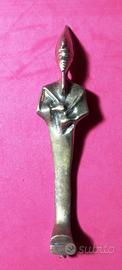 Statuetta Faraone egiziano in ottone. Vintage