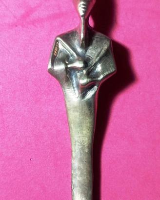 Statuetta Faraone egiziano in ottone. Vintage