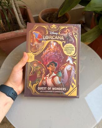 Disney Lorcana Quest of Wonders Lorebook & Promo