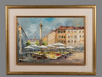 E. Mantegani "Il mercato dei fiori al Verziere"