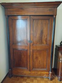 Armadio Impero in legno di noce epoca '800