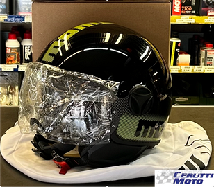 CASCO MOMO FGTR CLASSIC E2206 STRIPES BLACK/YELLOW