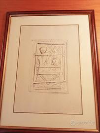 Massimo Campigli - Il Gabelliere III  litografia 