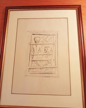 Massimo Campigli - Il Gabelliere III  litografia 