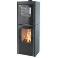 Stufa a legna ampio forno in acciaIo Oven wood b10