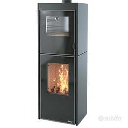 Stufa a legna ampio forno in acciaIo Oven wood b10